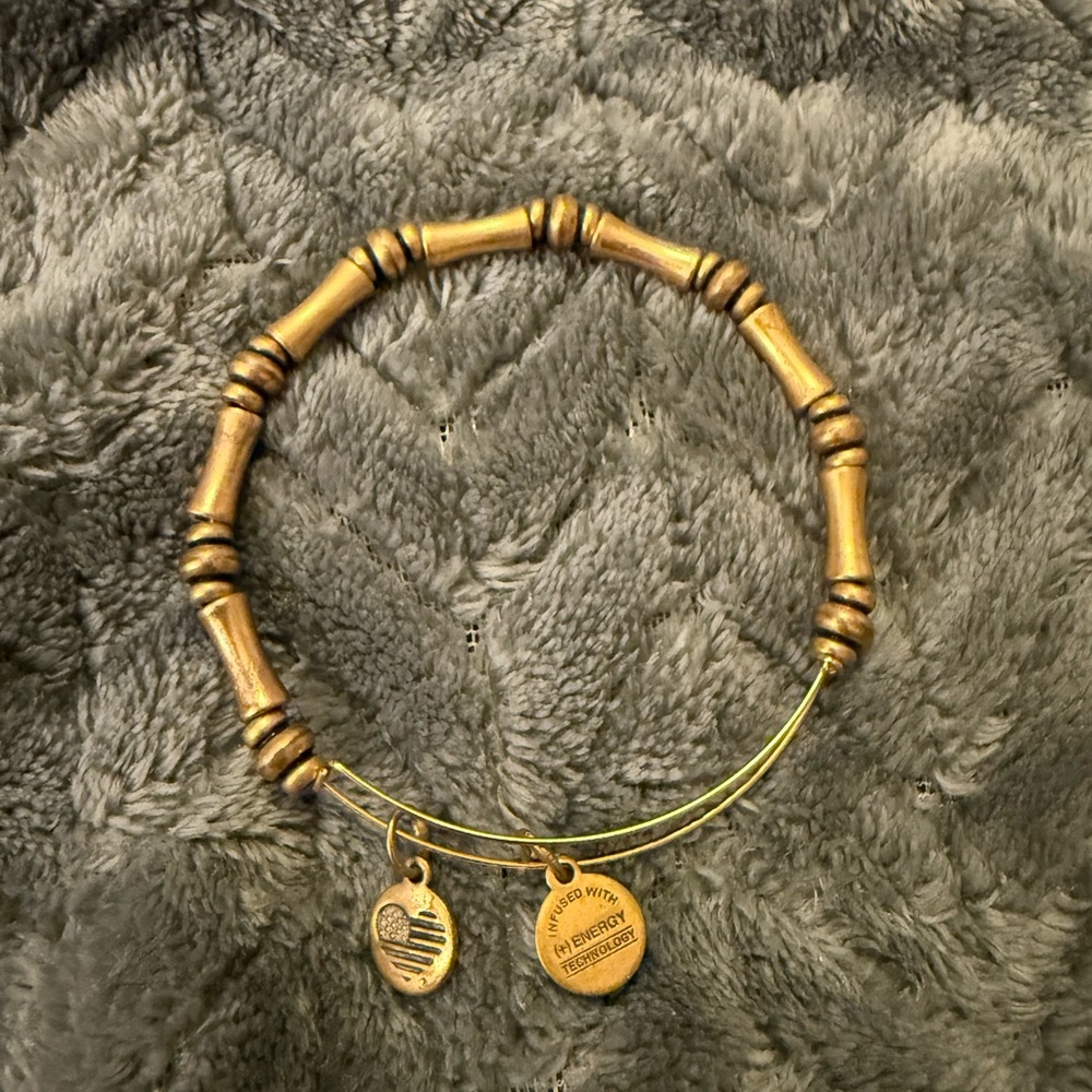 Gold Beaded Bracelet with Charms